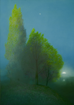 Setting Moon, Jupiter rising (The Mimsy Gloaming) 2018